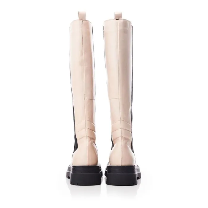 Women Moda In Pelle Riding And Flat Boots Shoon Sh Idoma Cream Leather Women Moda In Pelle Riding And Flat Boots Shoon Sh Idoma Cream Leather