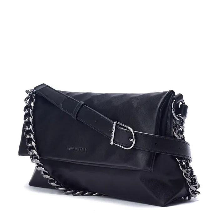Women Moda In Pelle Shoulder Bags Berlyn Bag Black Porvair