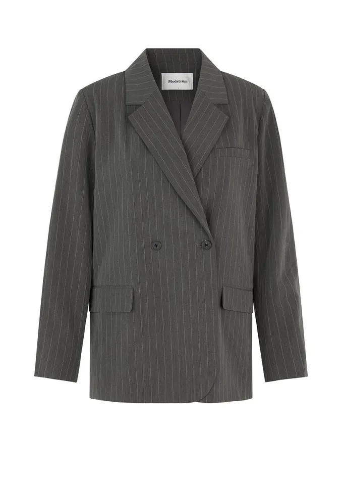 Women Modstrm Blazer AbrahamMD Blazer Grey Pinstripe