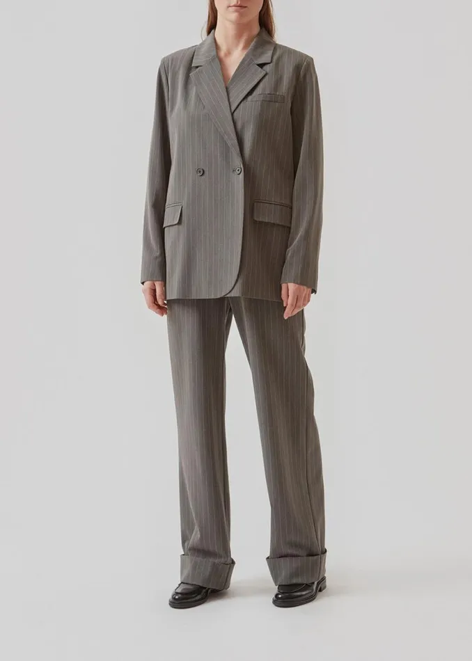 Women Modstrm Blazer AbrahamMD Blazer Grey Pinstripe Women Modstrm Blazer AbrahamMD Blazer Grey Pinstripe