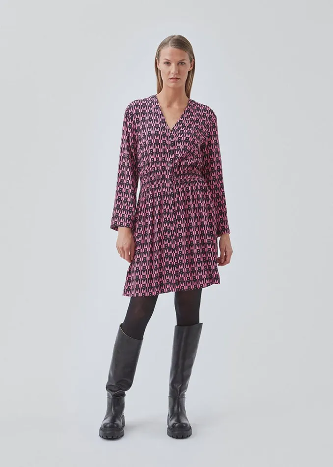 Women Modstrm Dresses BorysMD Print Dress Graphic Heart Cosmos Pink Women Modstrm Dresses BorysMD Print Dress Graphic Heart Cosmos Pink