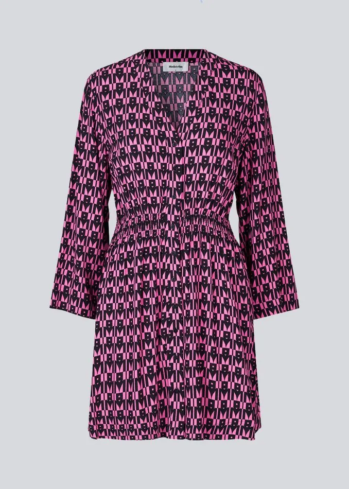 Women Modstrm Dresses BorysMD Print Dress Graphic Heart Cosmos Pink Women Modstrm Dresses BorysMD Print Dress Graphic Heart Cosmos Pink