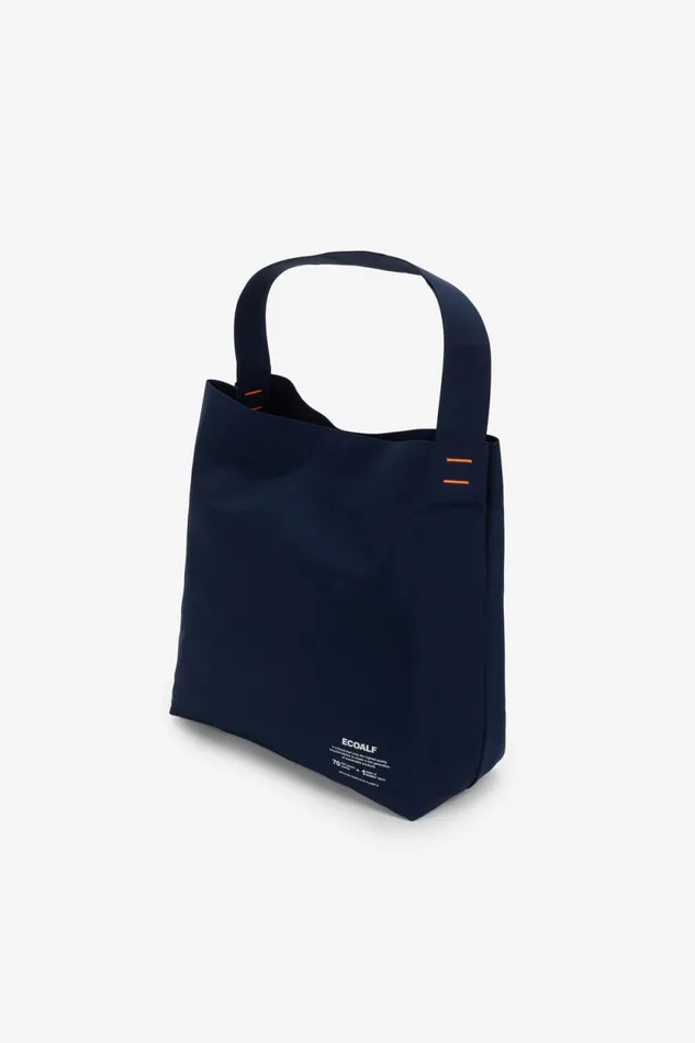 Women Navy Blue Bonded Bucket Bag Ecoalf Handbags