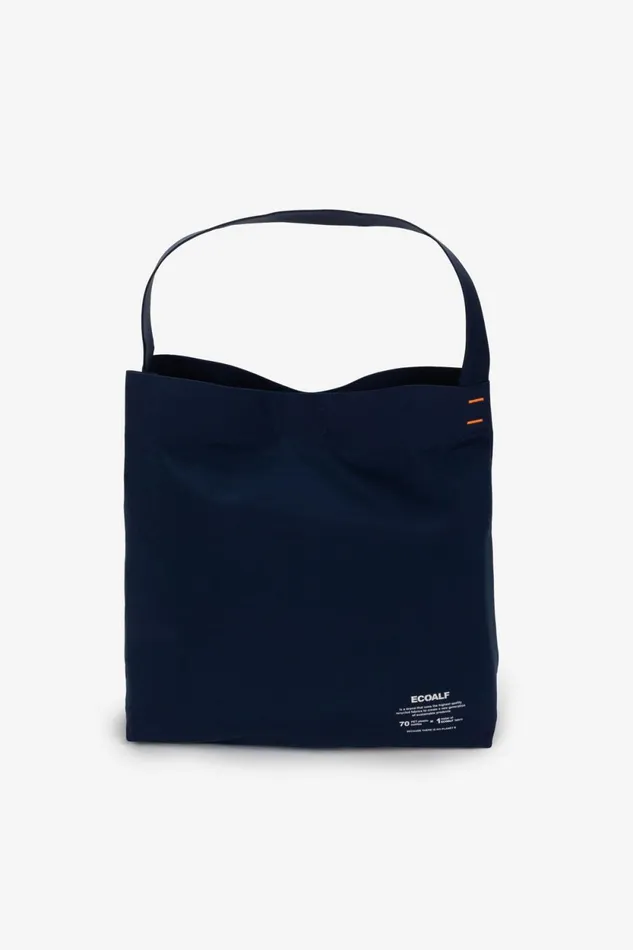 Women Navy Blue Bonded Bucket Bag Ecoalf Handbags