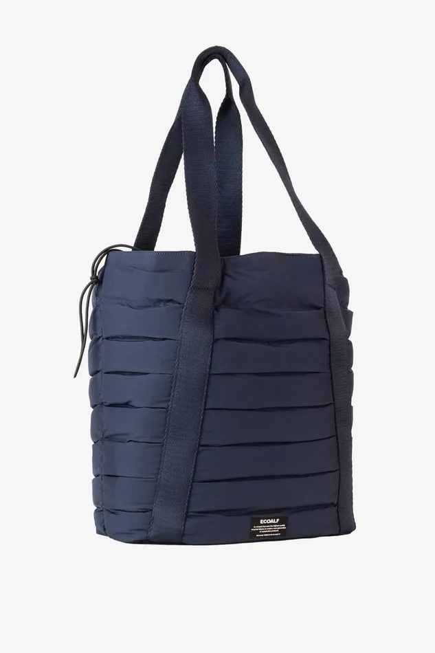 Women Navy Blue Pad Tote Bag Ecoalf Handbags