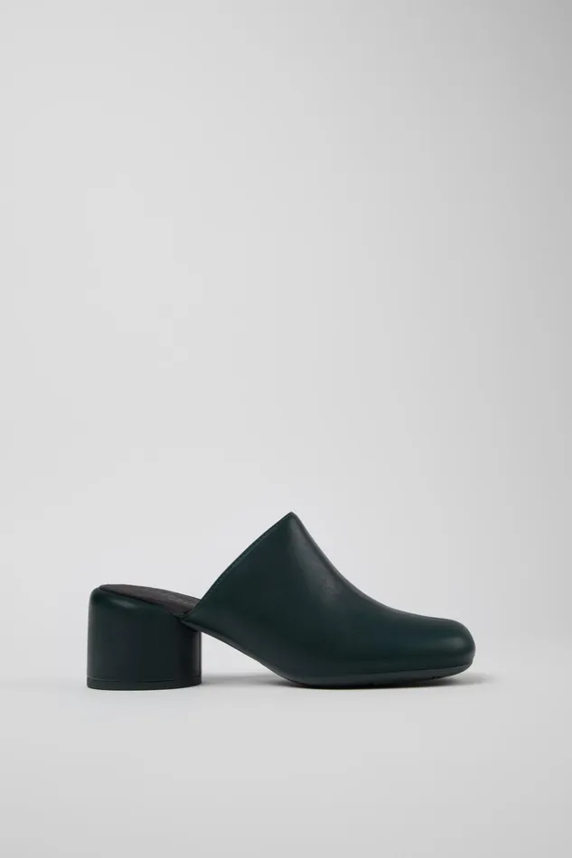 Women Niki Green Leather Clogs Camper Formal Shoes Women Niki Green Leather Clogs Camper Formal Shoes