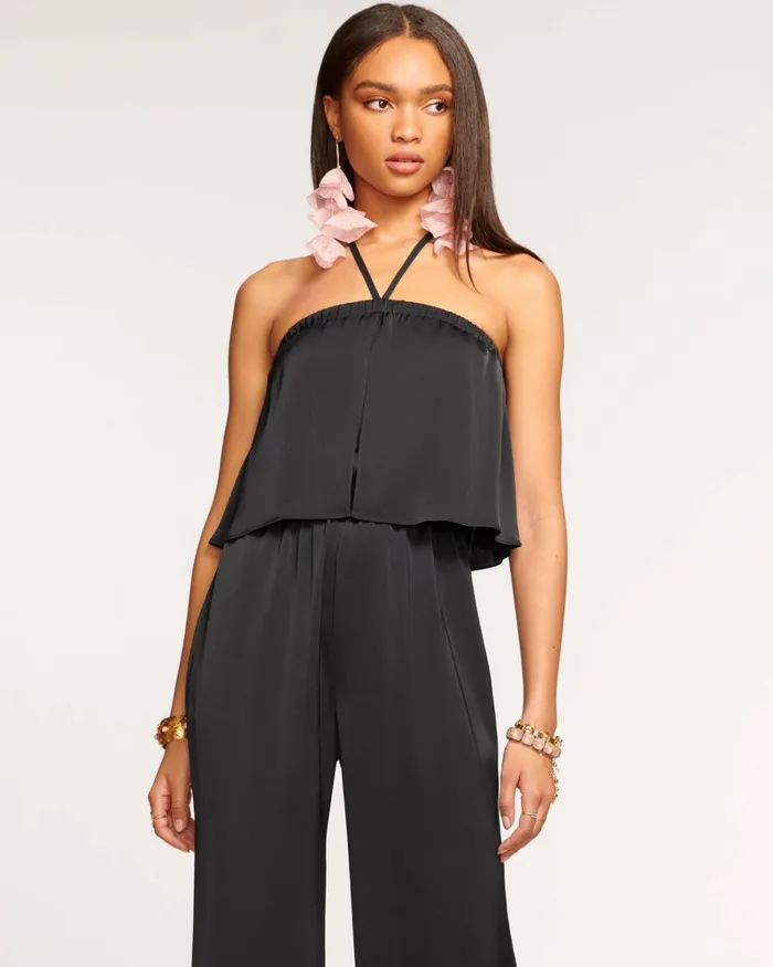 Women Norah Halter Jumpsuit Black Ramy Brook Dresses Women Norah Halter Jumpsuit Black Ramy Brook Dresses