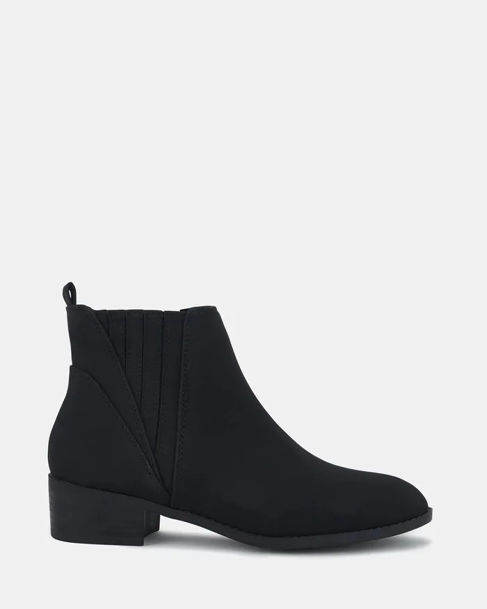 Women NOVO Shoes DILLION BLACK Flat Boots Ankle Boots