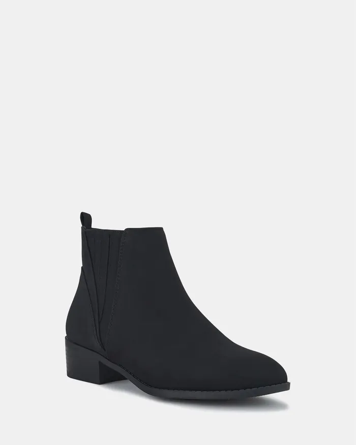 Women NOVO Shoes DILLION BLACK Flat Boots Ankle Boots