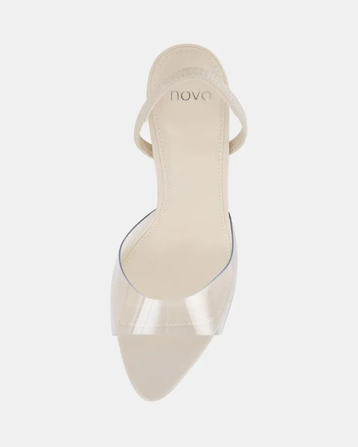 Women NOVO Shoes MADONNA CREAM High Heels Party