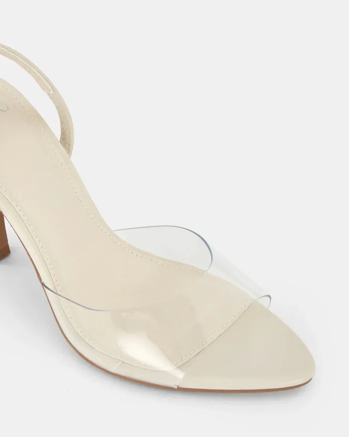 Women NOVO Shoes MADONNA CREAM High Heels Party