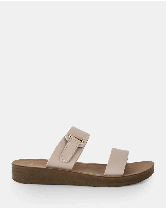 Women NOVO Shoes SARAI ALMOND Sandals Flat Sandals