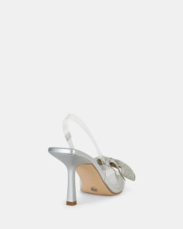 Women NOVO Shoes YOANA SILVER Closed Toe Heels Pumps