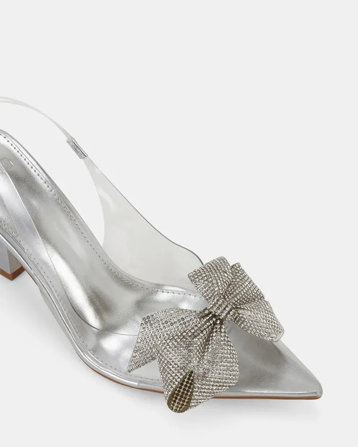 Women NOVO Shoes YOANA SILVER Closed Toe Heels Pumps
