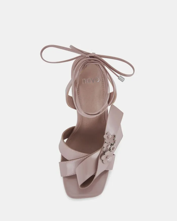 Women NOVO Shoes ZPACEY PEACH Open Toe Heels Party