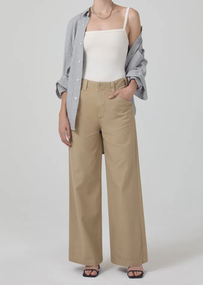 Women Pants Citizens Of Humanity Paloma Utility Trouser In Khaki Classic