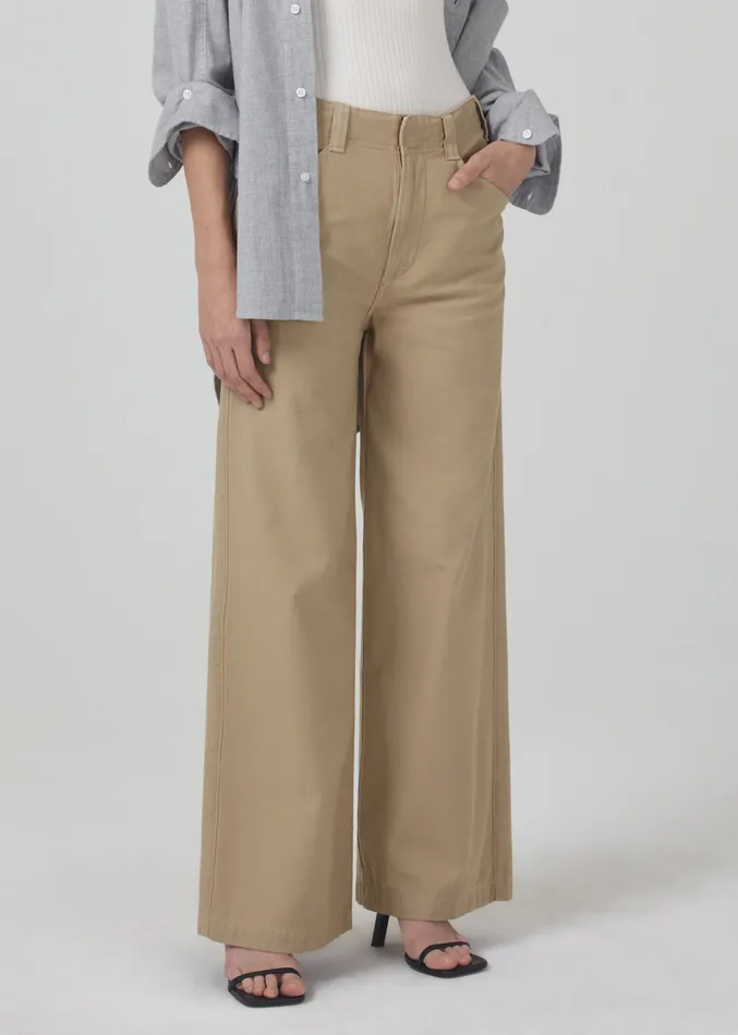 Women Pants Citizens Of Humanity Paloma Utility Trouser In Khaki Classic