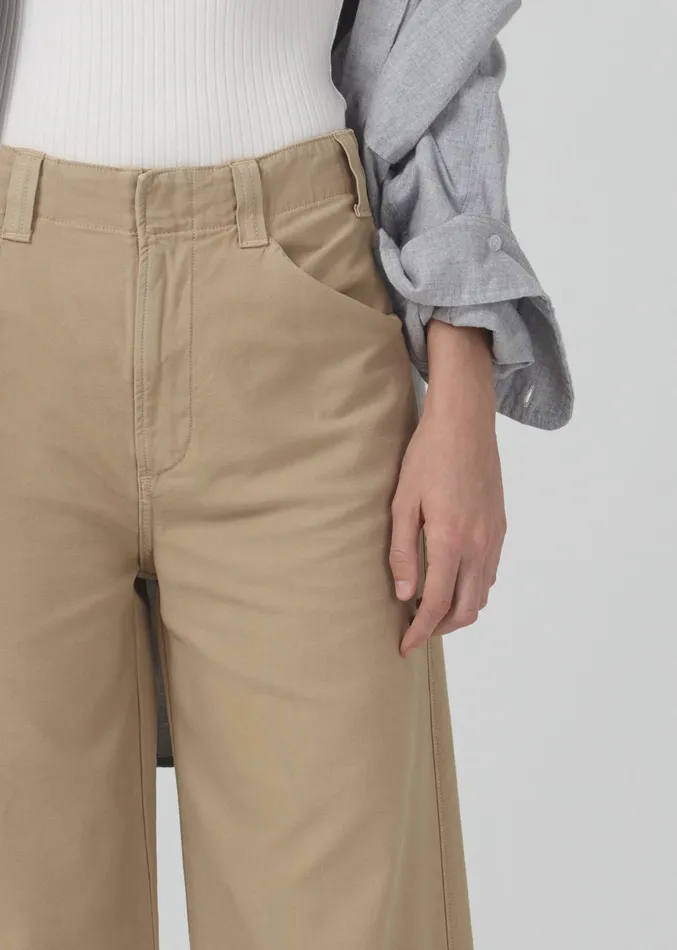 Women Pants Citizens Of Humanity Paloma Utility Trouser In Khaki Classic
