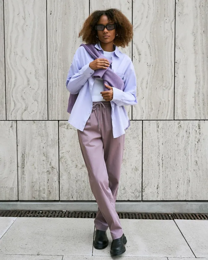 Women Pants Colorful Standard Organic Twill Pants Navy Blue