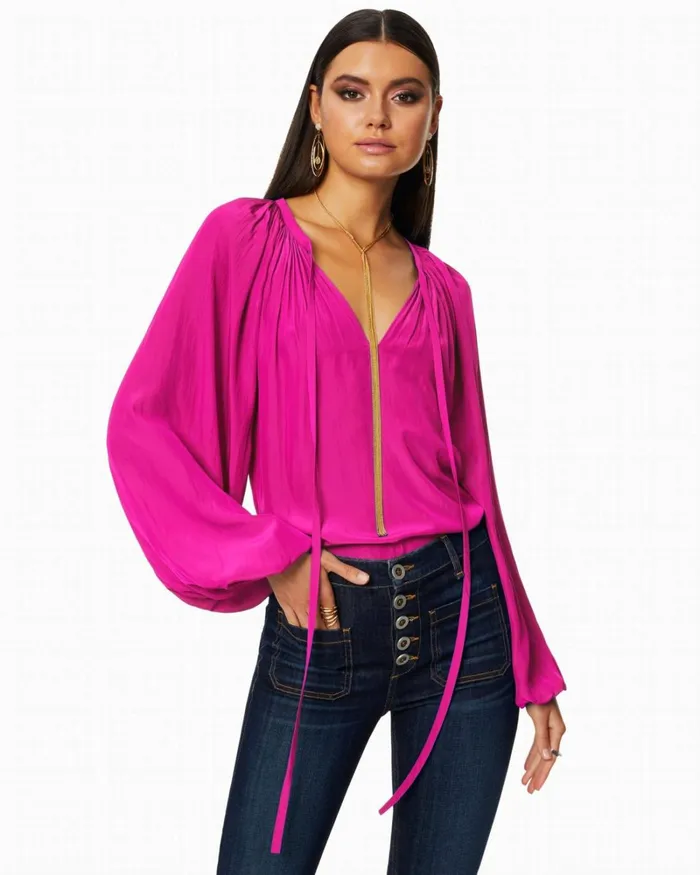 Women Paris Long Sleeve Blouse Black Ramy Brook Tops Women Paris Long Sleeve Blouse Black Ramy Brook Tops
