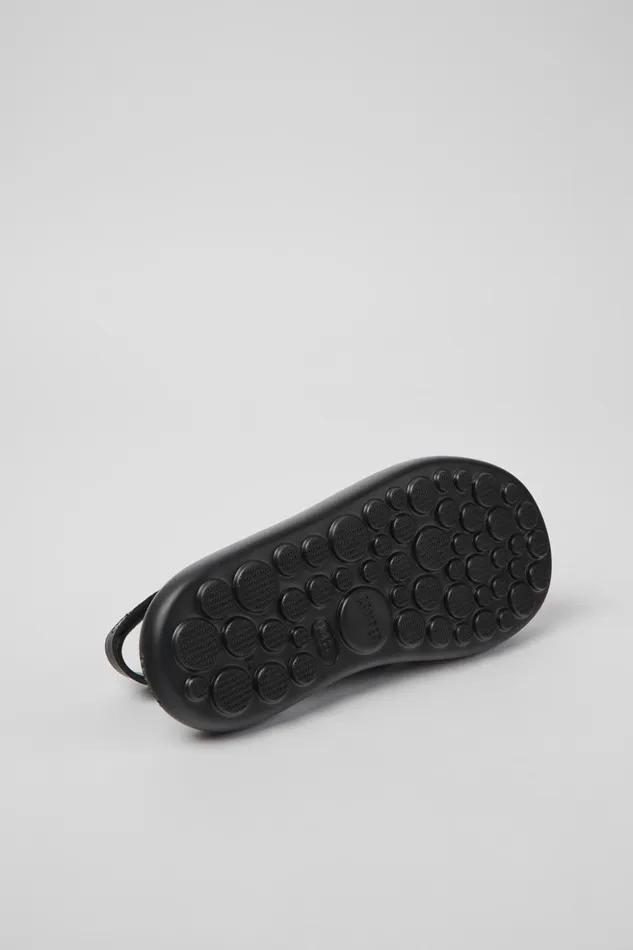 Women Pelotas Flota Black Leather Sandals Camper Flat Shoes Women Pelotas Flota Black Leather Sandals Camper Flat Shoes