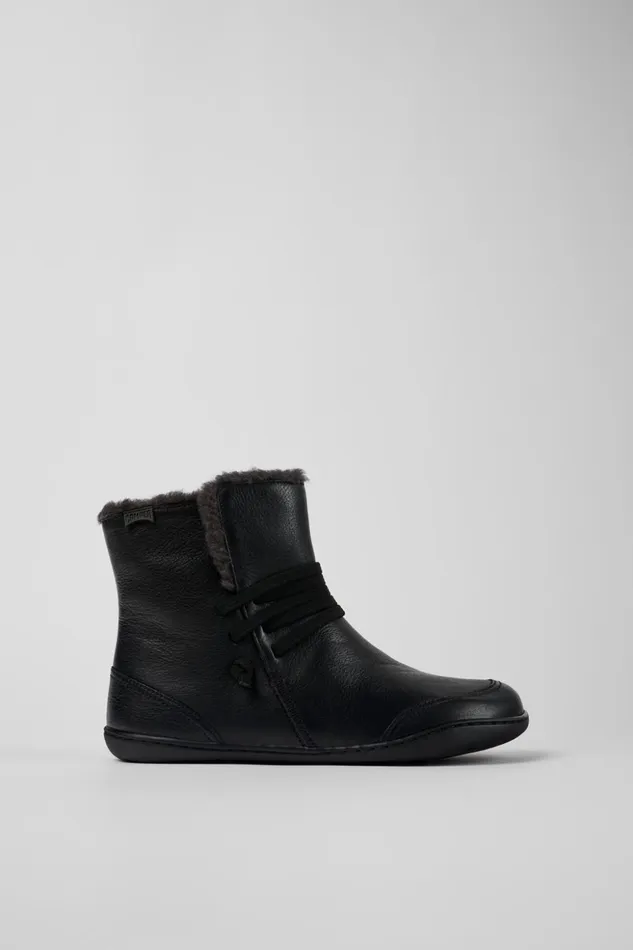 Women Peu Black Leather Ankle Boots Camper Ankle Boots Women Peu Black Leather Ankle Boots Camper Ankle Boots