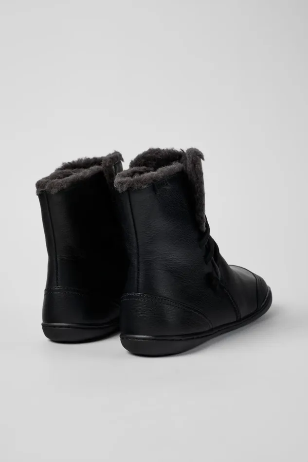 Women Peu Black Leather Ankle Boots Camper Ankle Boots Women Peu Black Leather Ankle Boots Camper Ankle Boots