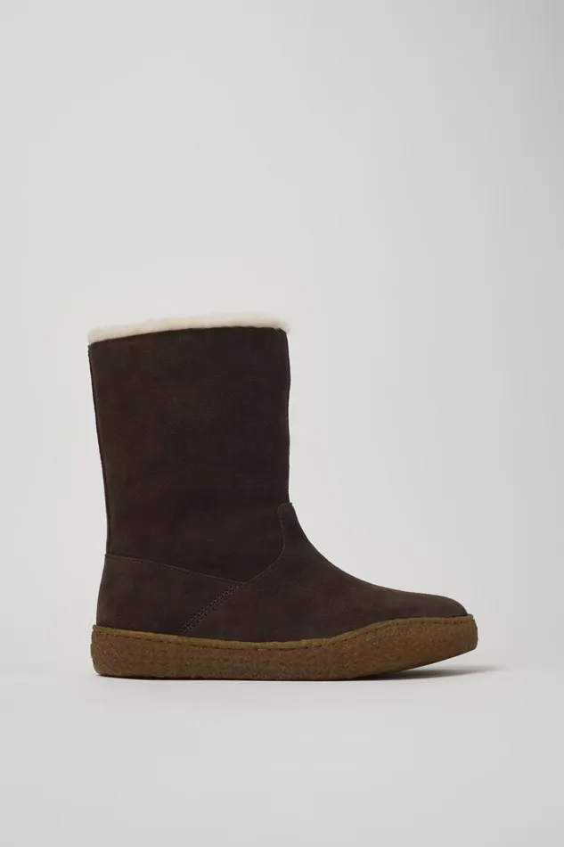 Women Peu Terreno Brown Nubuck Boots Camper Boots Women Peu Terreno Brown Nubuck Boots Camper Boots