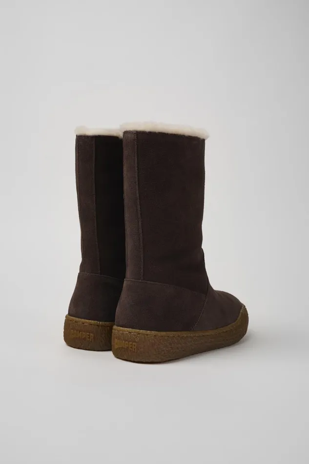Women Peu Terreno Brown Nubuck Boots Camper Boots Women Peu Terreno Brown Nubuck Boots Camper Boots