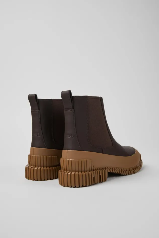 Women Pix Brown Leather Chelsea Boot Camper Ankle Boots Women Pix Brown Leather Chelsea Boot Camper Ankle Boots