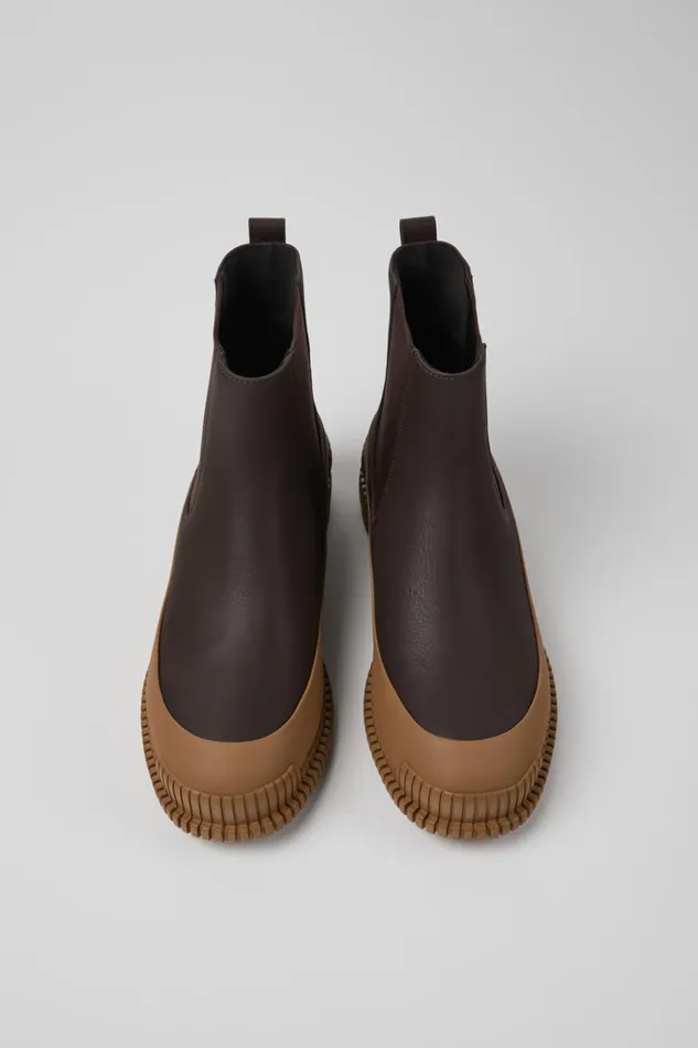 Women Pix Brown Leather Chelsea Boot Camper Ankle Boots Women Pix Brown Leather Chelsea Boot Camper Ankle Boots