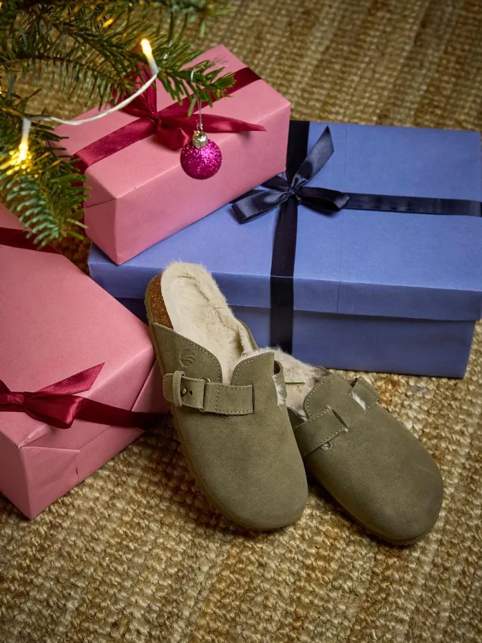 Women Pyjamas and Nightwear Fat Face Elsie Khaki Green House Shoes