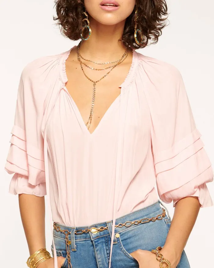 Women Randi Puff Sleeve Top Ivory Ramy Brook Tops Women Randi Puff Sleeve Top Ivory Ramy Brook Tops