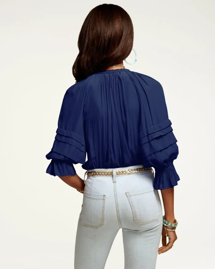 Women Randi Puff Sleeve Top Spruce Ramy Brook Tops Women Randi Puff Sleeve Top Spruce Ramy Brook Tops