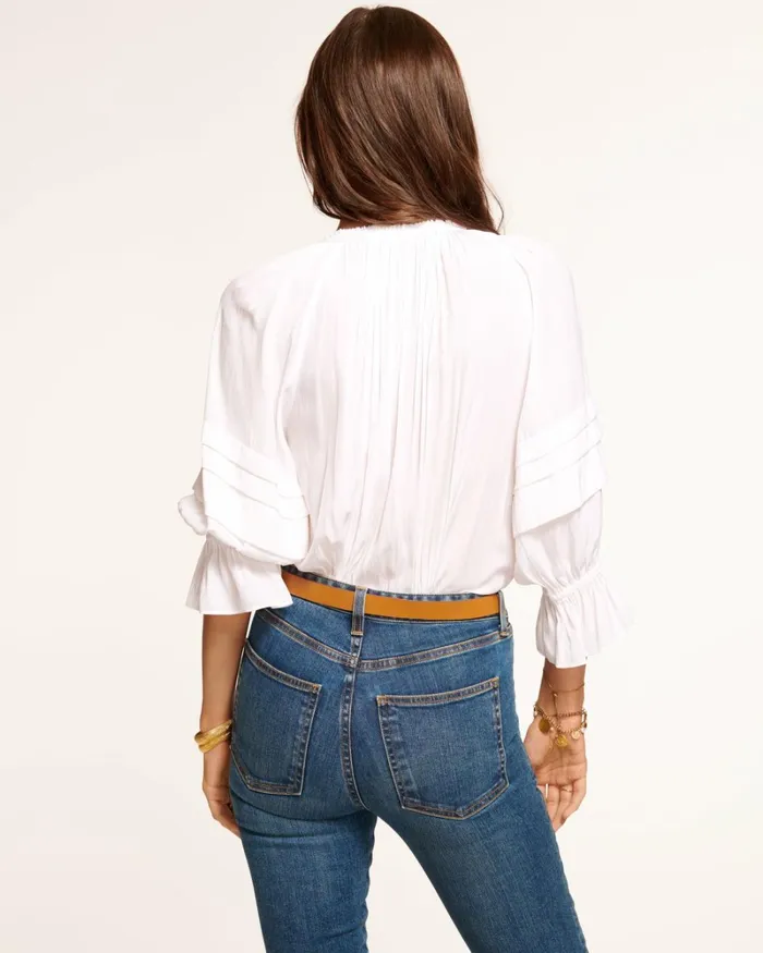 Women Randi Puff Sleeve Top Spruce Ramy Brook Tops Women Randi Puff Sleeve Top Spruce Ramy Brook Tops