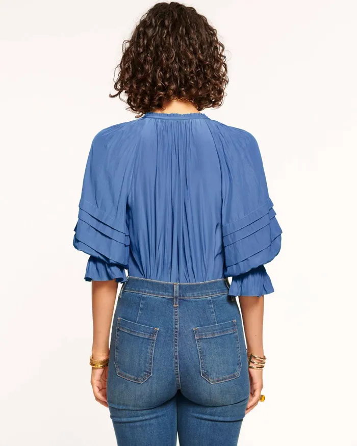 Women Randi Puff Sleeve Top Spruce Ramy Brook Tops Women Randi Puff Sleeve Top Spruce Ramy Brook Tops