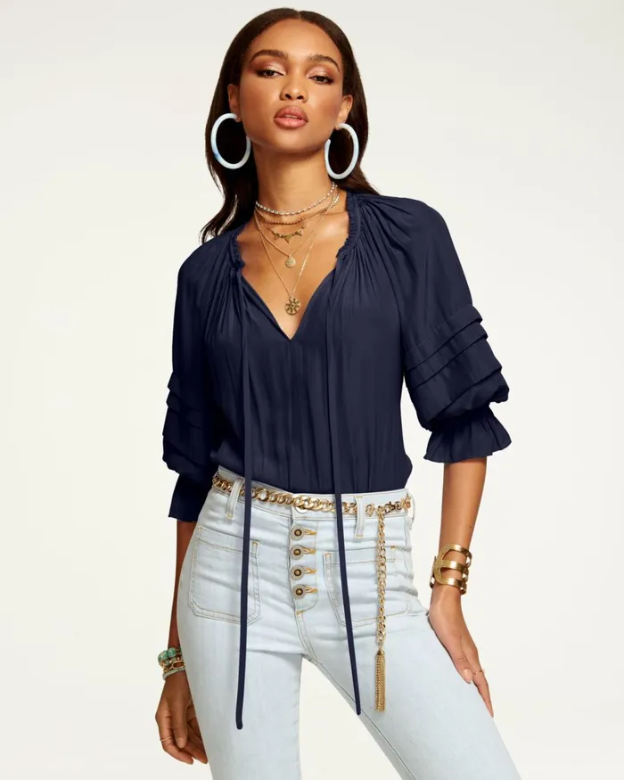 Women Randi Puff Sleeve Top Spruce Ramy Brook Tops Women Randi Puff Sleeve Top Spruce Ramy Brook Tops