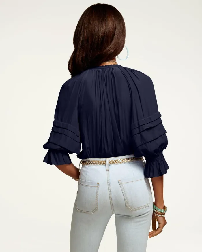 Women Randi Puff Sleeve Top Spruce Ramy Brook Tops Women Randi Puff Sleeve Top Spruce Ramy Brook Tops