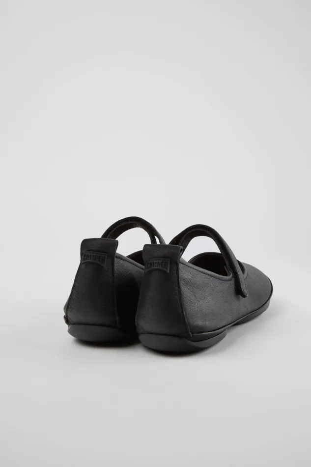 Women Right Black Leather Shoes Camper Ballerinas Women Right Black Leather Shoes Camper Ballerinas