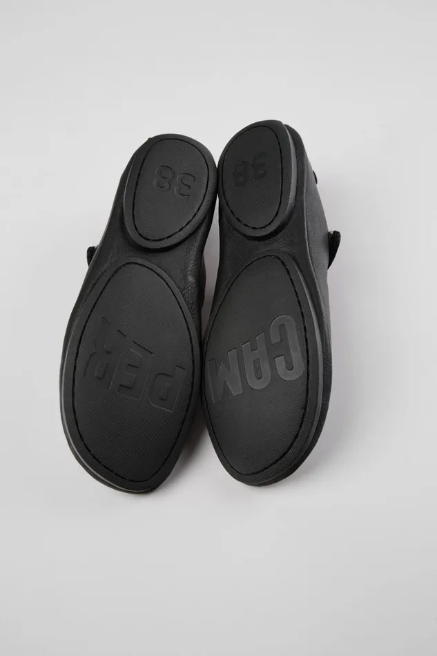 Women Right Black Leather Shoes Camper Ballerinas Women Right Black Leather Shoes Camper Ballerinas