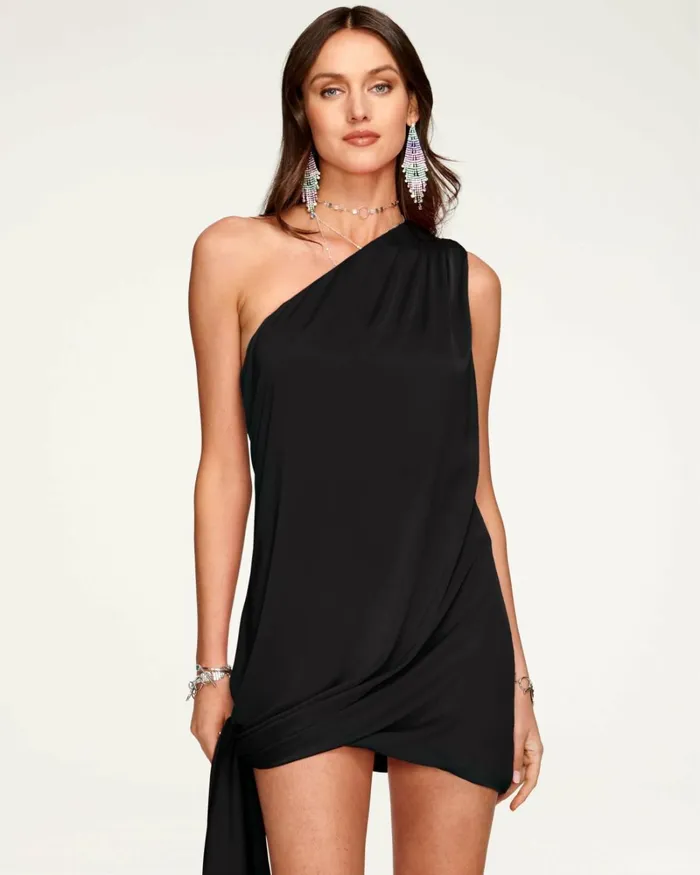 Women Roxanne OneShoulder Mini Dress Navy Ramy Brook Dresses Women Roxanne OneShoulder Mini Dress Navy Ramy Brook Dresses