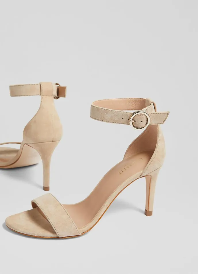 Women Sandals LKBennett Ivy Beige Suede Heeled Sandals Beige Women Sandals LKBennett Ivy Beige Suede Heeled Sandals Beige
