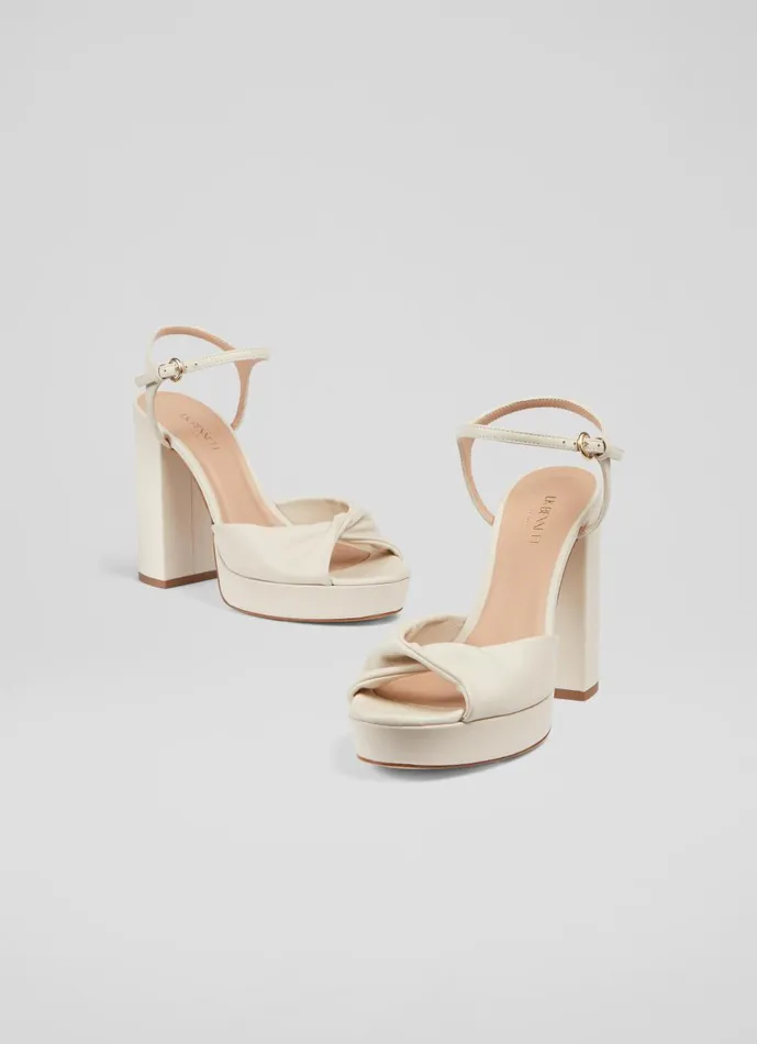 Women Sandals LKBennett Rosa Cream Leather Platform Sandals Ecru Women Sandals LKBennett Rosa Cream Leather Platform Sandals Ecru