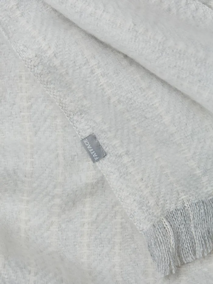 Women Scarves Fat Face Grey Stitch Detail Scarf Women Scarves Fat Face Grey Stitch Detail Scarf