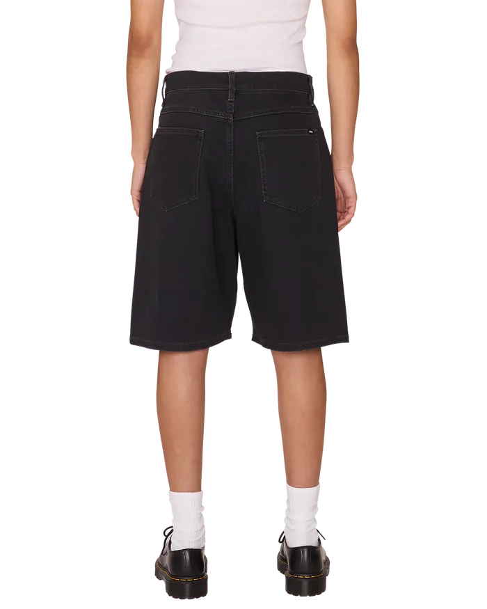 Women SHIFT PANEL SHORT Digital Black Faded Wash BOTTOMS OBEY Clothing