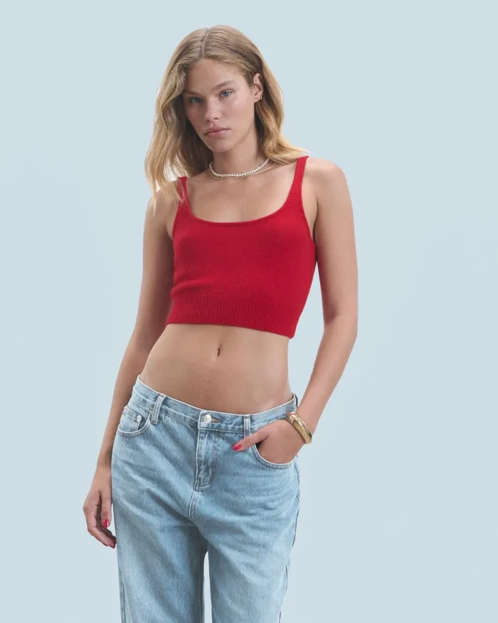 Women Shirts TShirts and Tops From Future Strap Top Hot Red