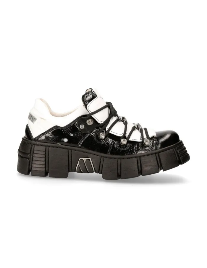 Women Shoe Black Tower With Laces MWall120nS2 New Rock Sneakers Women Shoe Black Tower With Laces MWall120nS2 New Rock Sneakers