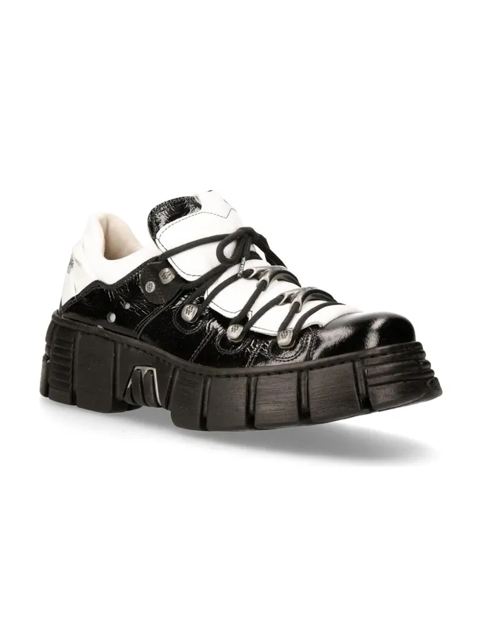 Women Shoe Black Tower With Laces MWall120nS2 New Rock Sneakers Women Shoe Black Tower With Laces MWall120nS2 New Rock Sneakers