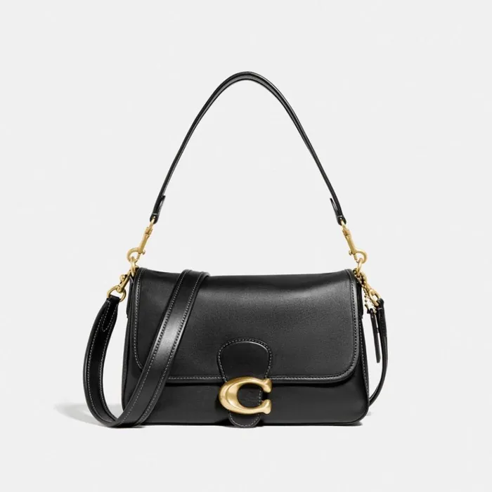 Women Shoulder Bags and Hobos Coach Soft Tabby Shoulder Bag Brassblack