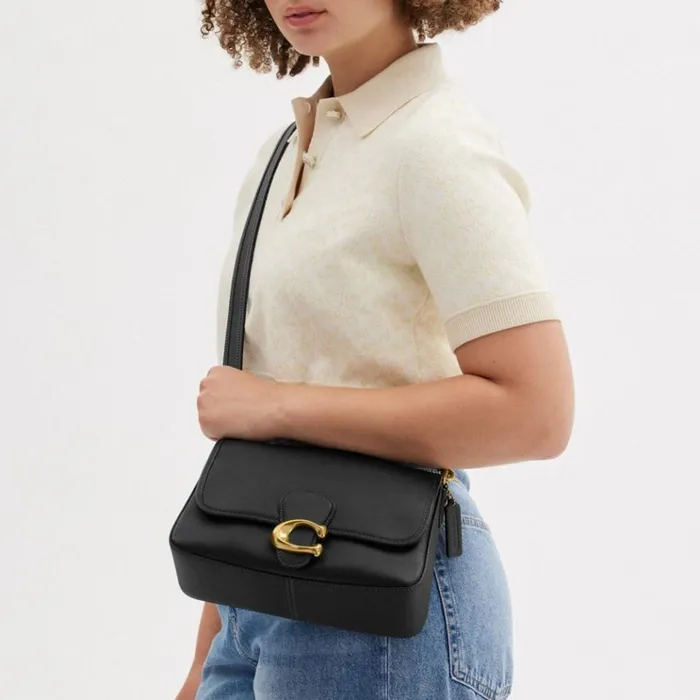 Women Shoulder Bags and Hobos Coach Soft Tabby Shoulder Bag Brassblack